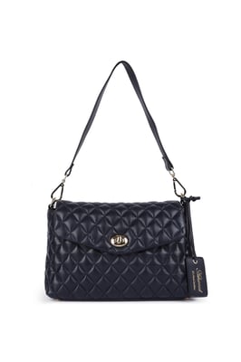 'Tramonto Toscana' Real Leather Flapover Quilted Bag