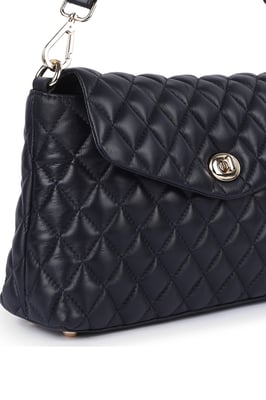 'Tramonto Toscana' Real Leather Flapover Quilted Bag