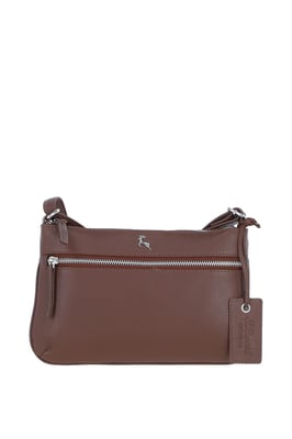 'Swansea' Real Leather Crossbody Bag