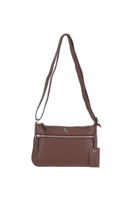 'Swansea' Real Leather Crossbody Bag