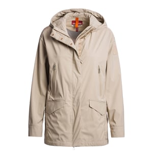 Parajumpers Lange Crèmekleurige Capuchonjas