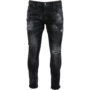 Dsquared2 Tidy Biker Jean Black Destroyed Denim Jeans