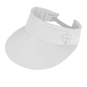 Island Green Dames/Dames Diamante Logo Golf Zonneklep (Wit)