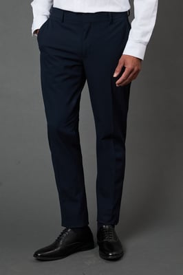 Navy Stretch Skinny Fit Suit Trousers