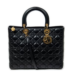 Large Lady Dior Zip Shoulder Bag
