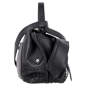 Tod's Wave Handtas met Top Handvat in Zwart Leer