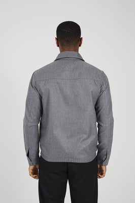 Grey Harrington Style Zip Through Jacket