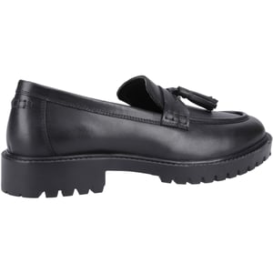 Hush Puppies Abigail Senior Flickors Svarta Mockasiner I Läder
