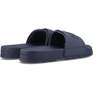 Hunter Core Embossed Slider Polyester Marineblauwe Slippers