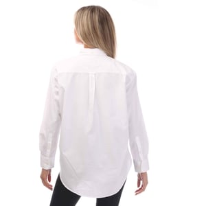Gant Dam/Lady Luxury Poplin skjorta med avslappnad passform (Vit)