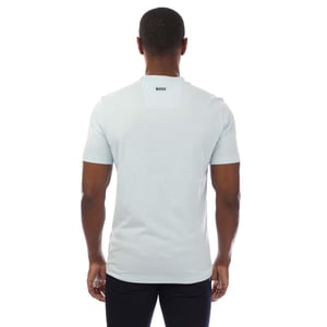 Boss Heren Logo T-shirt met kraag (Blauw)
