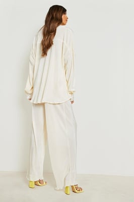 Premium Plisse Flared Hem Trousers
