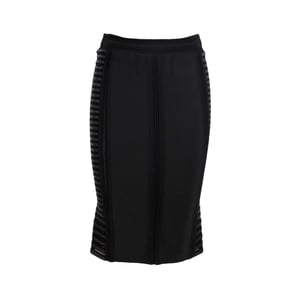 Roberto Cavalli Stretch Midi Rok met Gevoerde Details - '10s