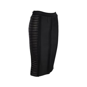 Roberto Cavalli Stretch Midi Rok met Gevoerde Details - '10s