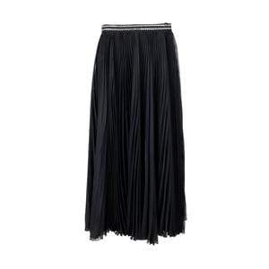 Prada Steen Versierde Plissé Rok - '10s