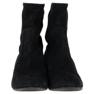 Ferragamo Catania Ankle Stretch Boots in Black Suede