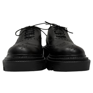 Christian Louboutin College Derby Shoes in Black Calf Leather