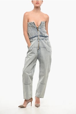 Ärmlös denimjump i blått