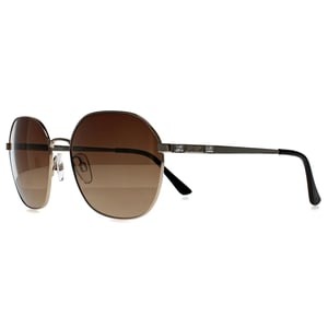 Seksy Round Womens Gold Brown Mirror N1901