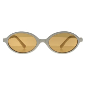 Miu Miu MU04ZS 14240D wit oranje met zilveren interne spiegel zonnebril