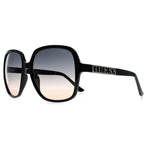 Guess GF6203 01W glanzend zwart blauw roze gradiÃ«nt zonnebril