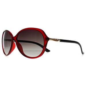 Seksy Oval Womens Transparent Burgundy Smoke Gradient N2809