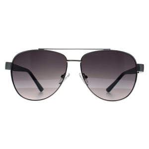 Guess GF5094 10B glanzende lichte nickeltin rookgrijs gradi�nt zonnebril
