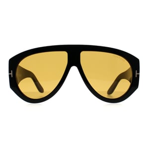 Tom Ford Aviator Mens Shiny Black Brown Bronson FT1044
