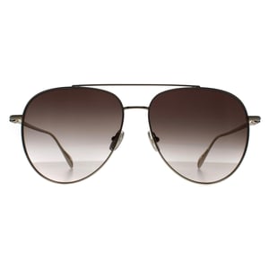 Salvatore Ferragamo Aviator Mens Light Gold Brown Gradient SF308S