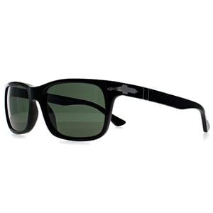 Persol Rectangle Mens Black Green PO3048S