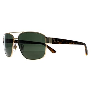 Ray-Ban RB3663 001/31 gepolijst arista goud g-15 groen zonnebril
