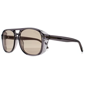 Tom Ford Rosco FT1022 20E grijs kristal licht naar donkerbruin fotochromische zonnebril