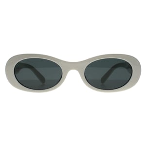 Miu Miu Oval Womens White Ivory Dark Grey MU06ZS