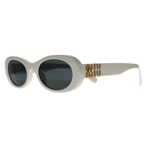 Miu Miu Oval Womens White Ivory Dark Grey MU06ZS