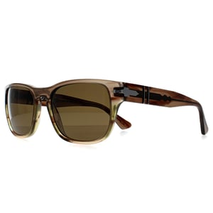 Persol Square Mens Striped Brown Green Brown Polarized PO3341S
