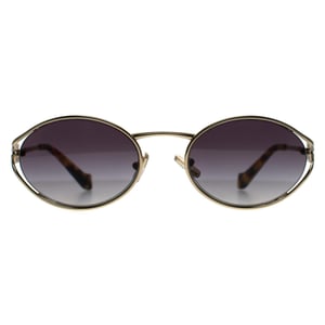 Miu Miu Oval Womens Brass Gold Dark Brown MU52YS