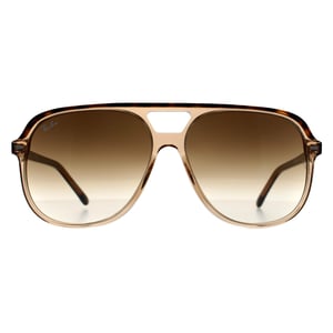 Ray-Ban Square Mens Polished Havana On Transparent Brown Light Brown Gradient Bill RB2198