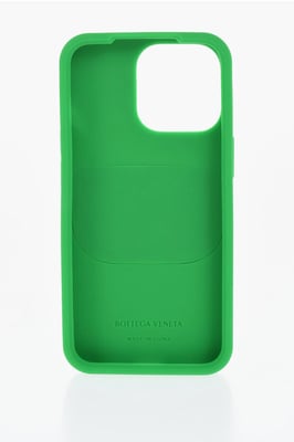 Flätat iPhone 13 Pro-skal med Airpods-hållare i grönt