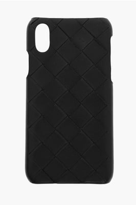 Intreccio mjukt läderfodral till iPhone Xs i svart