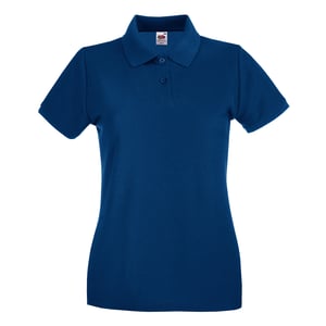 Fruit of the Loom Womens/Ladies Premium Cotton Pique Lady Fit Polo Shirt (Navy)