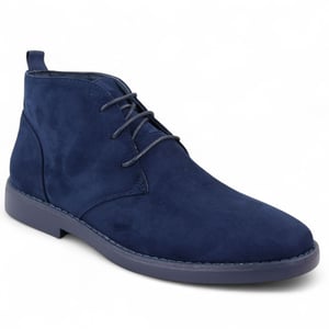 Heren Navy Premium Desert Style Suède Chukka Boots