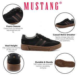 Mustang Dames Zwarte Street Platform Sneakers Schoenen