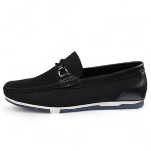 Men's Black Lightweight Mesh Slip-On Breathable Loafers