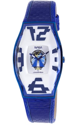 White Dial Blue Band Watch