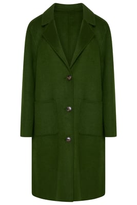 Elle Esme Wool-Rich Coat in Green