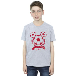 Disney Jongens Mickey Voetbalhoofd T-Shirt (Sportgrijs)