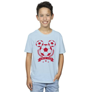 Disney Jongens Mickey Voetbalhoofd T-Shirt (Babyblauw)
