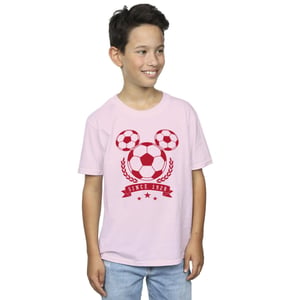Disney Jongens Mickey Voetbalhoofd T-Shirt (Baby Roze)