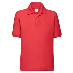 Fruit of the Loom Kinder/Kinder 65/35 Effen Piqué Poloshirt (Rood)