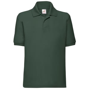 Fruit of the Loom Kinder/Kinder 65/35 Effen Piqué Poloshirt (Fles groen)